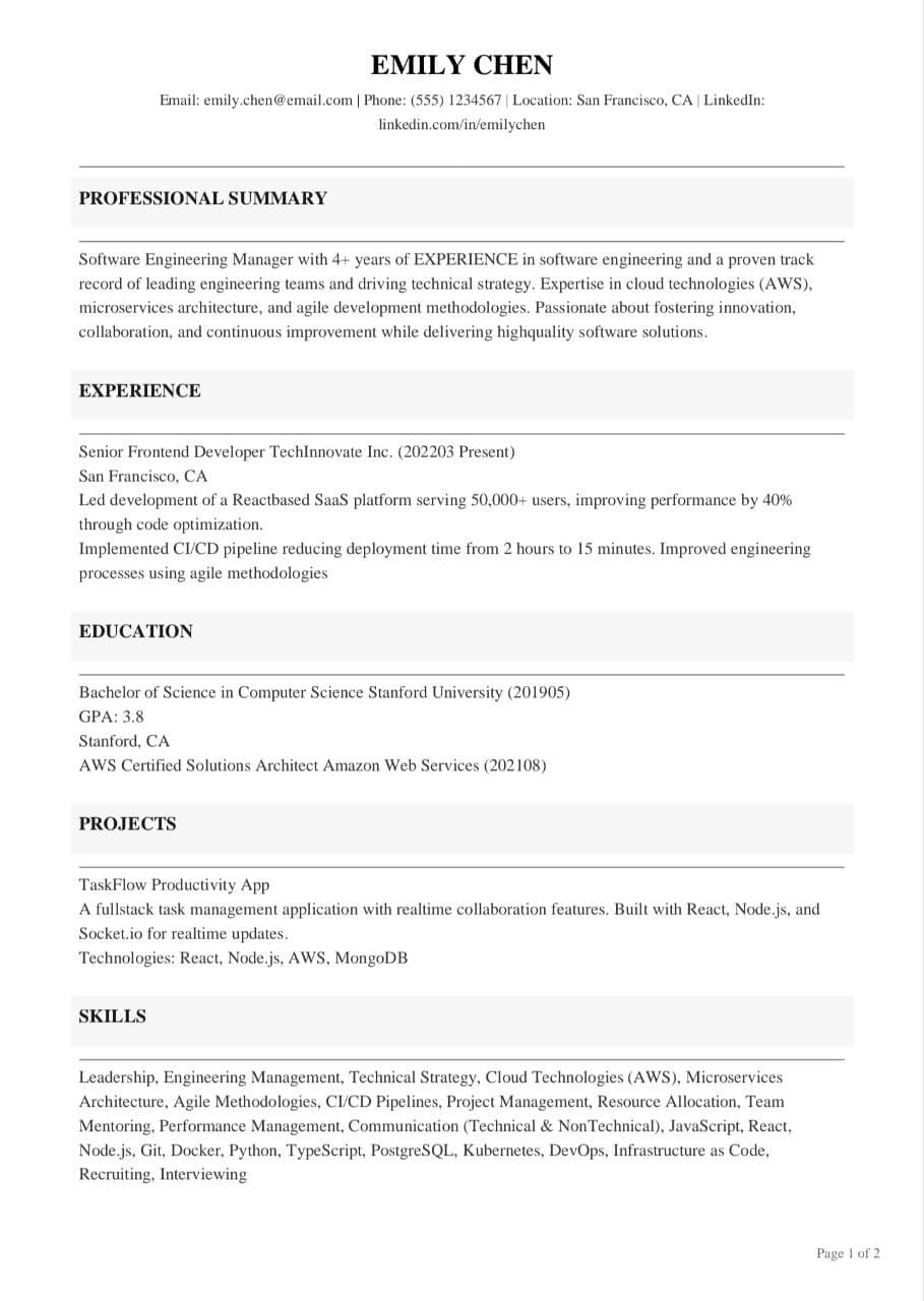ATS-Friendly Classic Resume Template - Professional & Timeless